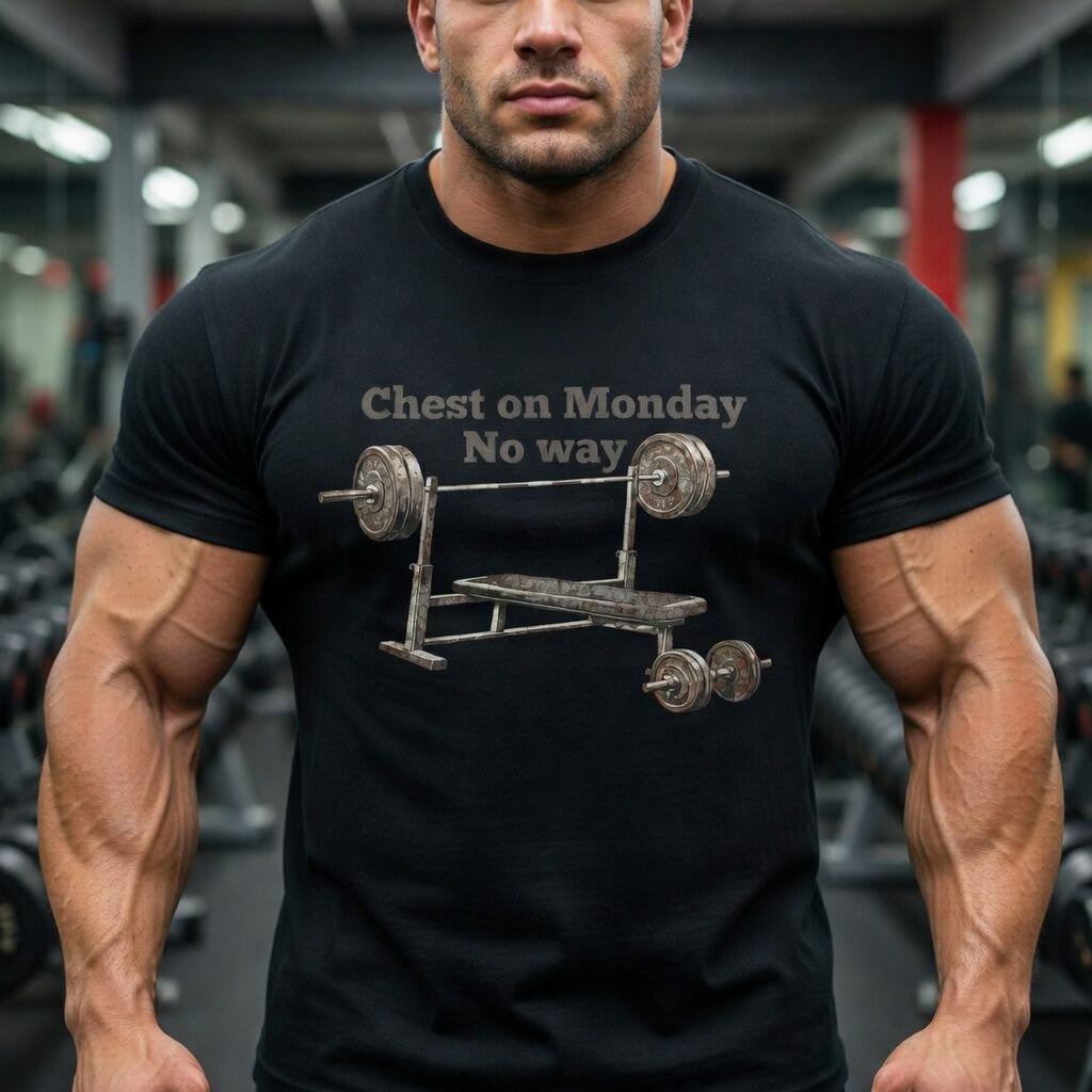 No chest on Monday tee
