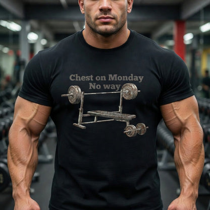 No chest on Monday tee